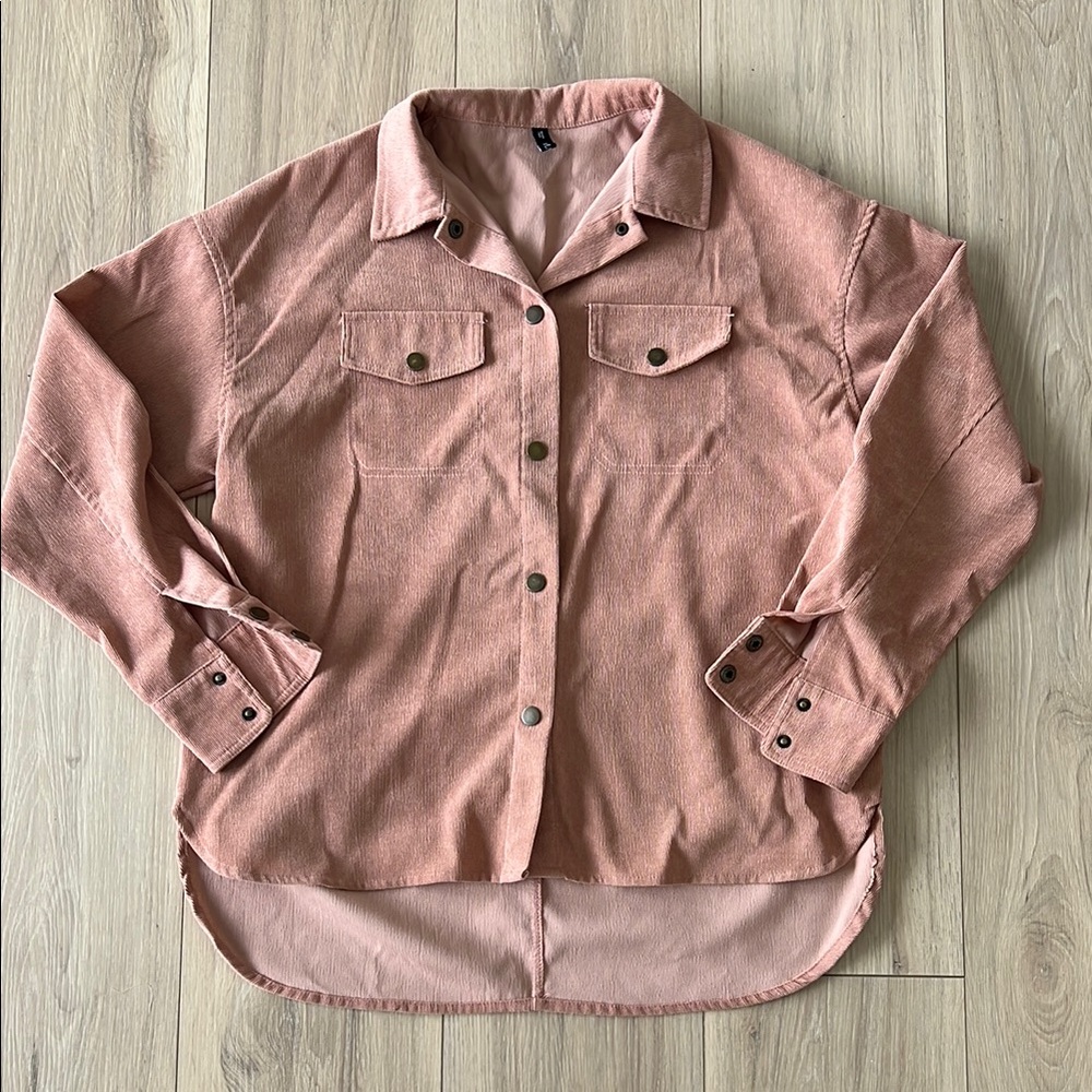 Zaful Women's Button Down Shirt - Dusty Pink